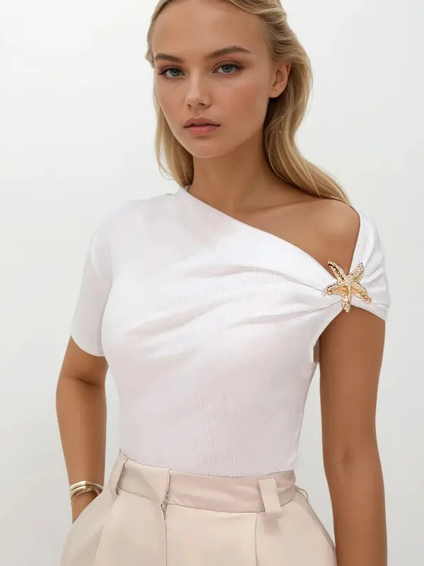 Trend Alaçatı Stili Trend Alaçatı Stili Majica  bijela