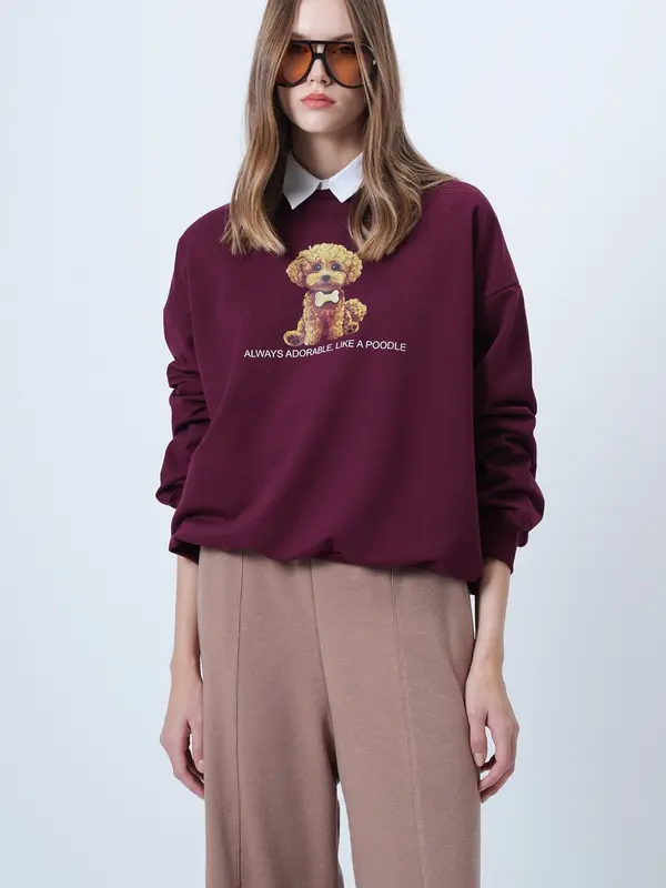 Trend Alaçatı Stili Trend Alaçatı Stili Sweater majica  boja pijeska / konjak / bordo / bijela