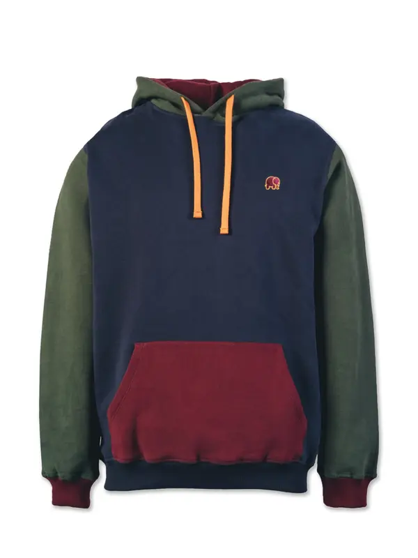 Trendsplant Trendsplant Sweater majica ' COLOR BLOCK '  mornarsko plava / zelena / crvena