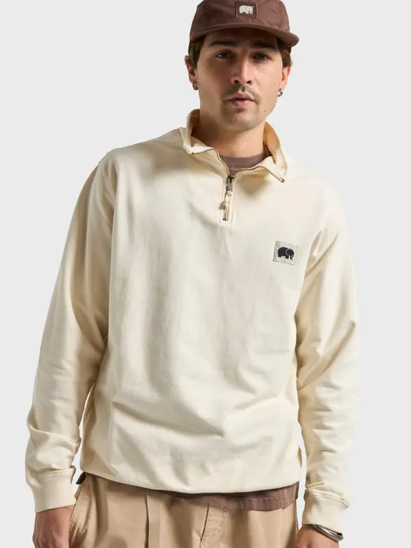 Trendsplant Trendsplant Sweater majica ' SANT MIQUEL '  prljavo bijela