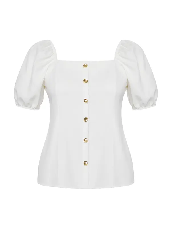 Trendyol Curve Trendyol Curve Bluza  ecru/prljavo bijela