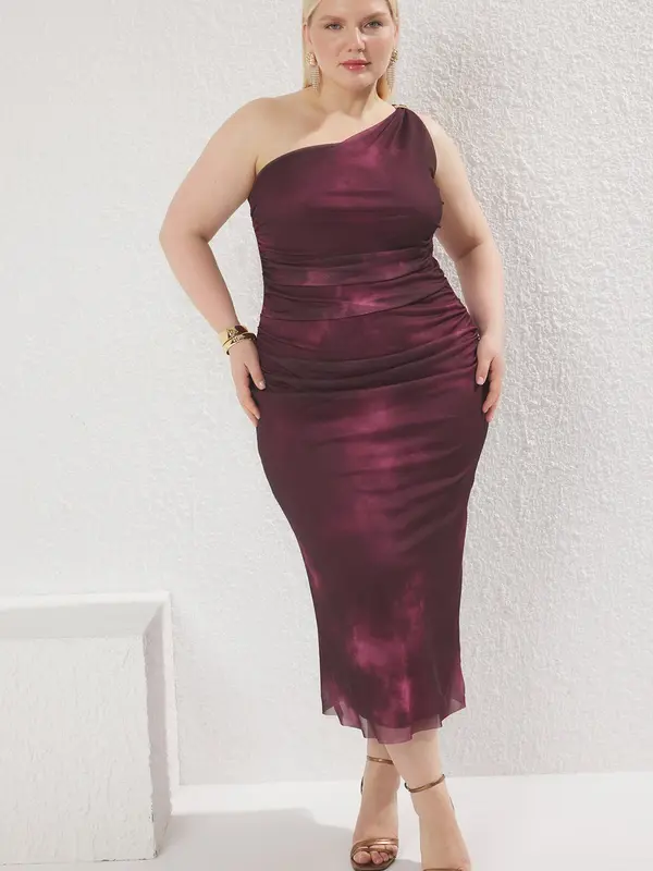 Trendyol Curve Trendyol Curve Haljina  boja vina / pastelno crvena
