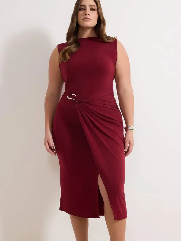 Trendyol Curve Trendyol Curve Haljina  tamno crvena