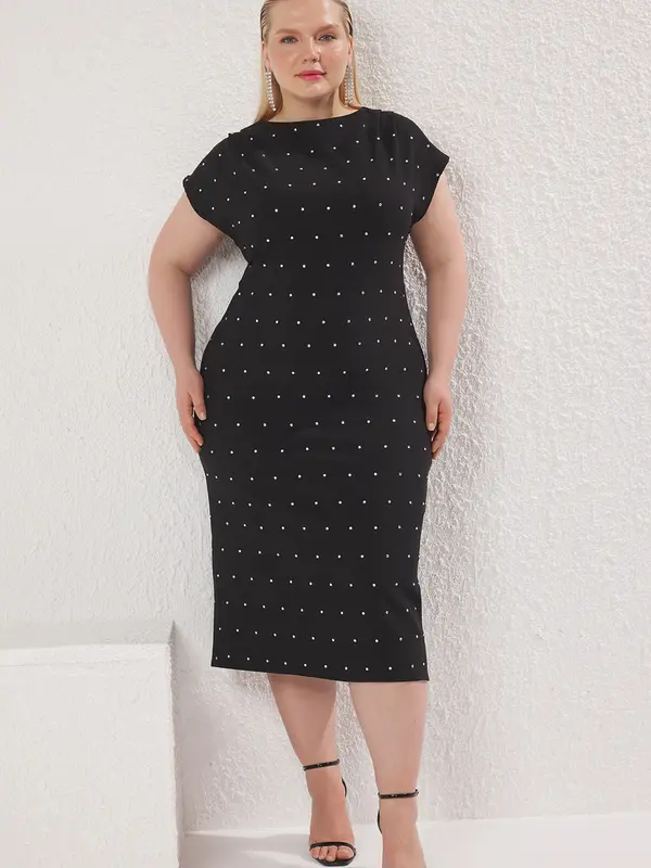 Trendyol Curve Trendyol Curve Koktel haljina  crna
