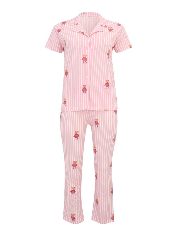 Trendyol Curve Trendyol Curve Pidžama  smeđa / roza / roza / bijela