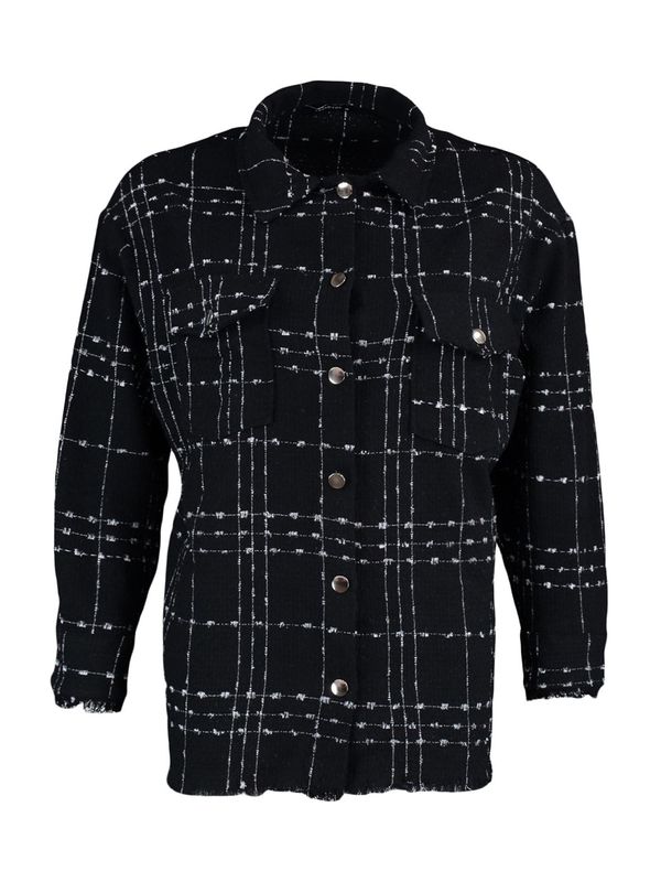 Trendyol Curve Trendyol Curve Prijelazna jakna  crna / bijela