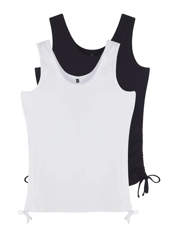 Trendyol Curve Trendyol Curve Top  noćno plava / bijela