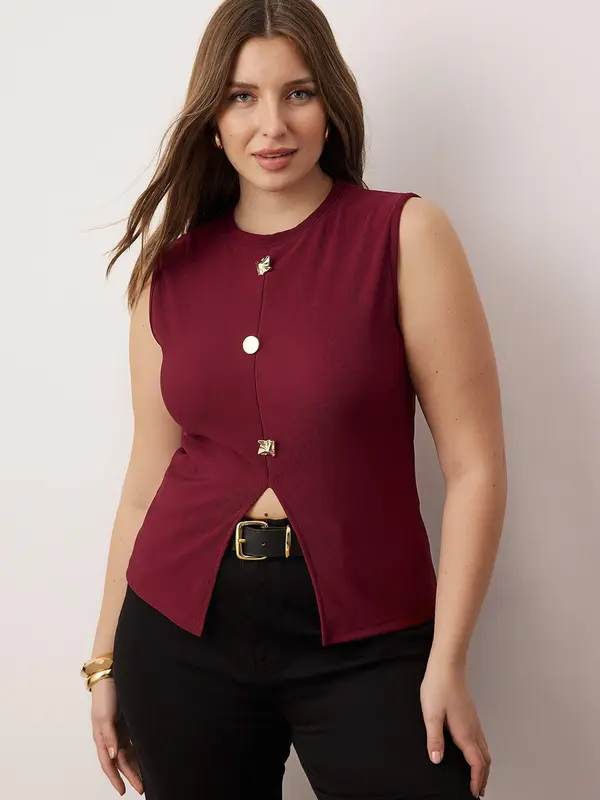 Trendyol Curve Trendyol Curve Top  tamno crvena