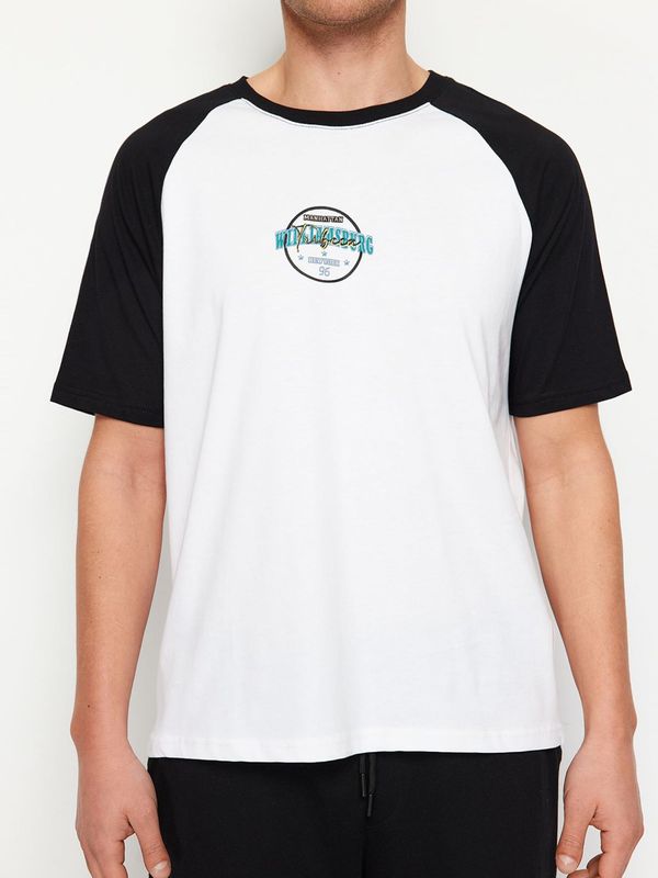 Trendyol Trendyol Duga pidžama  akvamarin / žuta / crna / bijela