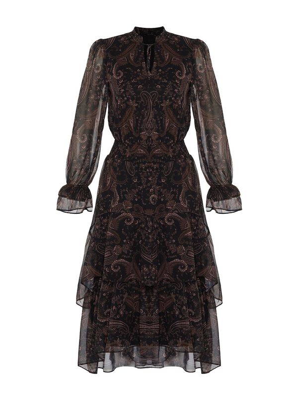 Trendyol Trendyol Haljina  smeđa / tamno smeđa / taupe siva