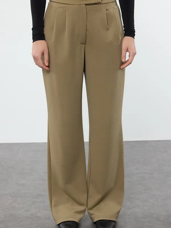 Trendyol Trendyol Hlače na crtu  kaki