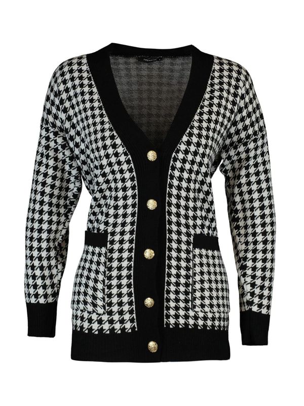 Trendyol Trendyol Kardigan  crna / bijela