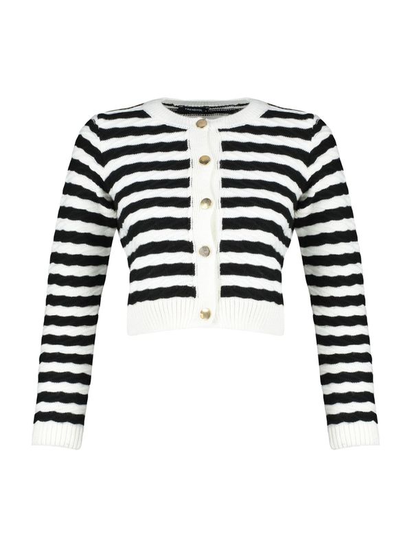 Trendyol Trendyol Kardigan  ecru/prljavo bijela / crna