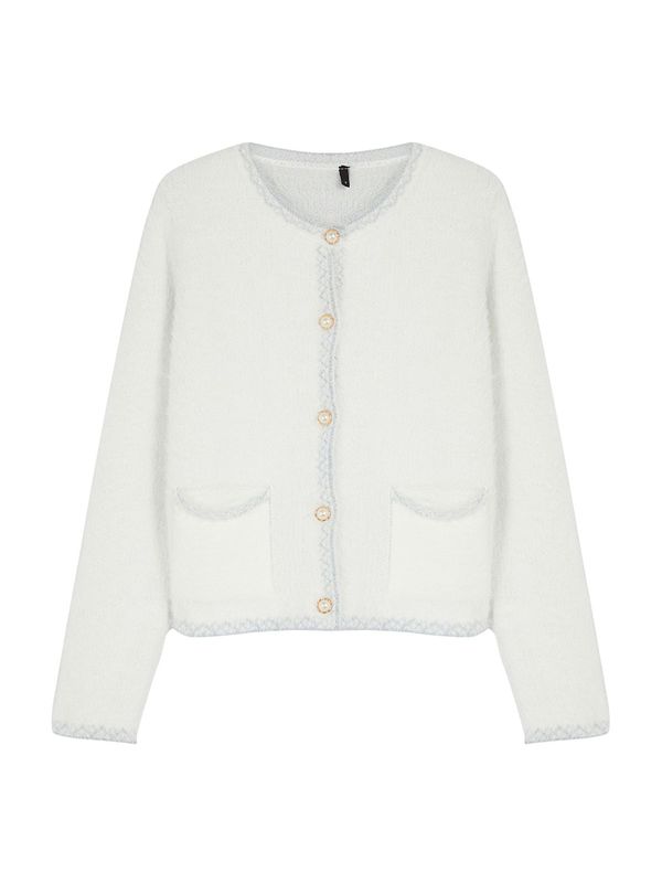 Trendyol Trendyol Kardigan  ecru/prljavo bijela / srebro