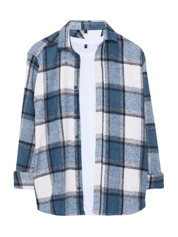 Trendyol Trendyol Košulja  plava / crna / bijela