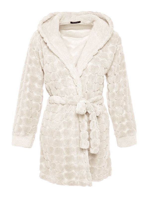 Trendyol Trendyol Kratki kupaći ogrtač  svijetlobež