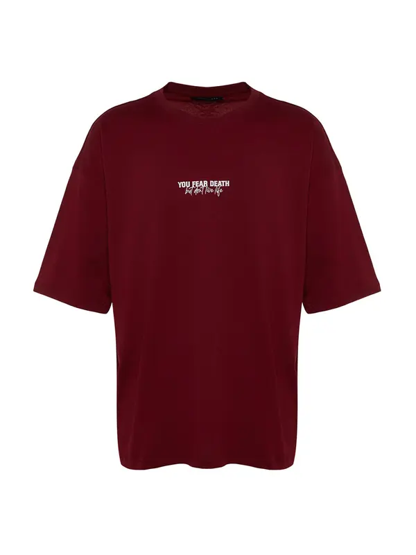 Trendyol Trendyol Majica  burgund / bijela