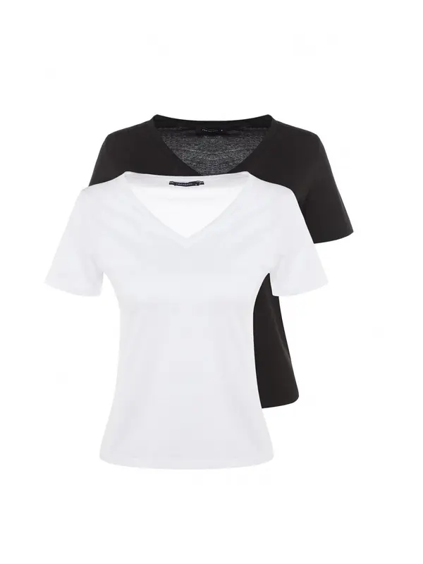 Trendyol Trendyol Majica  crna / bijela