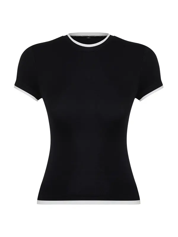 Trendyol Trendyol Majica  crna / bijela