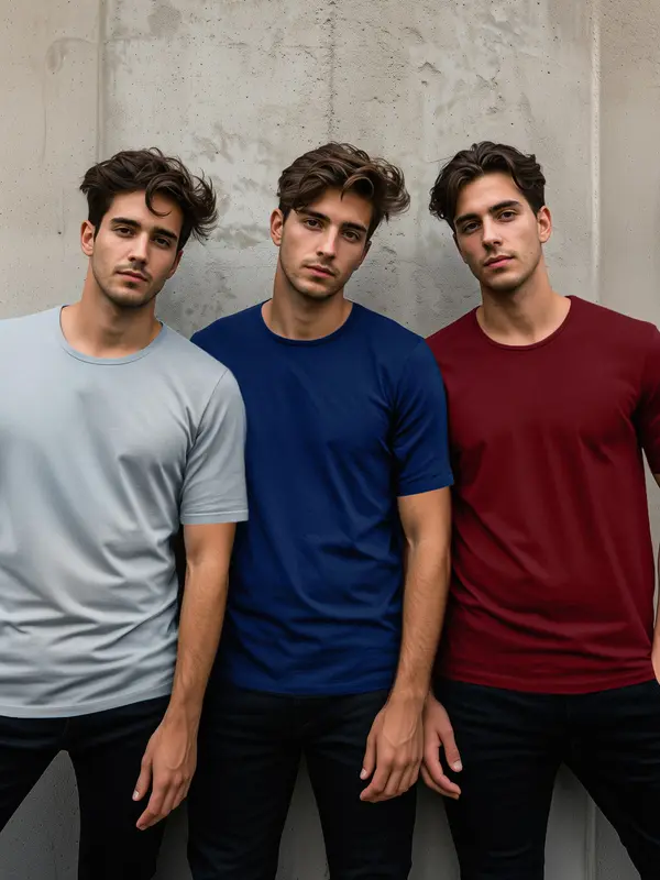 Trendyol Trendyol Majica  mornarsko plava / pastelno plava / burgund
