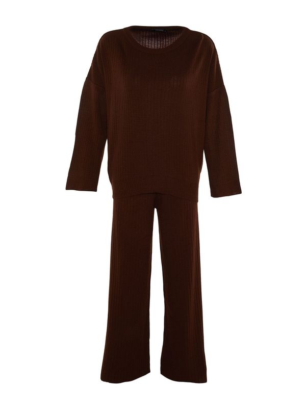 Trendyol Trendyol Odijelo s hlačama  tamno smeđa