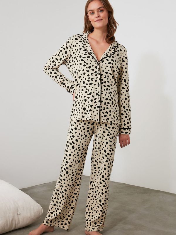 Trendyol Trendyol Pidžama  bež / crna