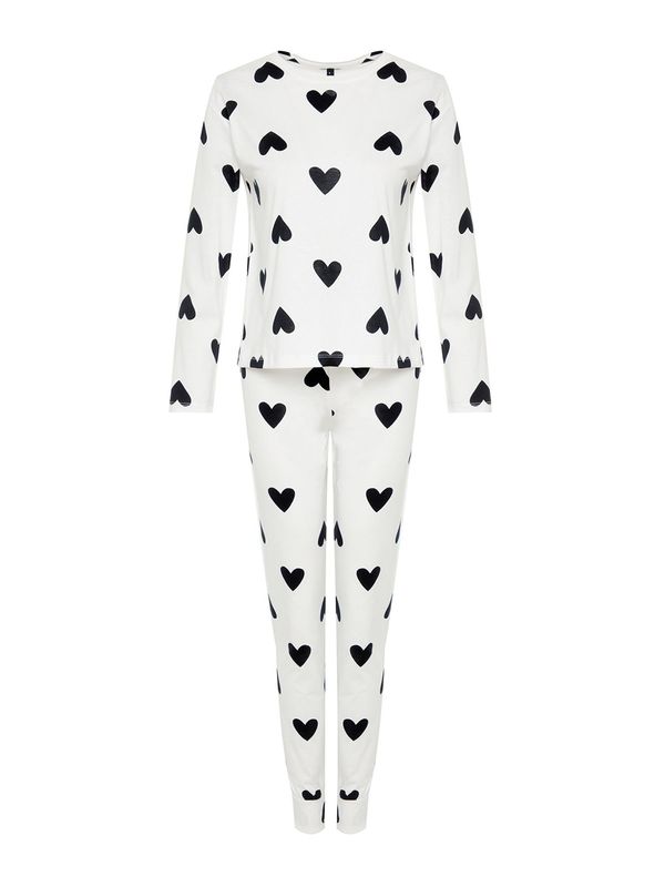 Trendyol Trendyol Pidžama  crna / bijela