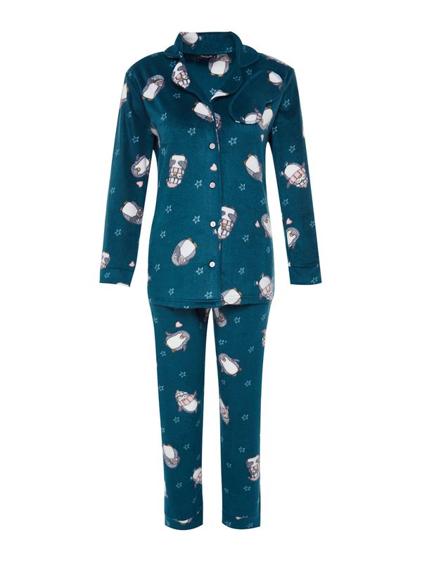 Trendyol Trendyol Pidžama  siva / petrol / narančasta / bijela