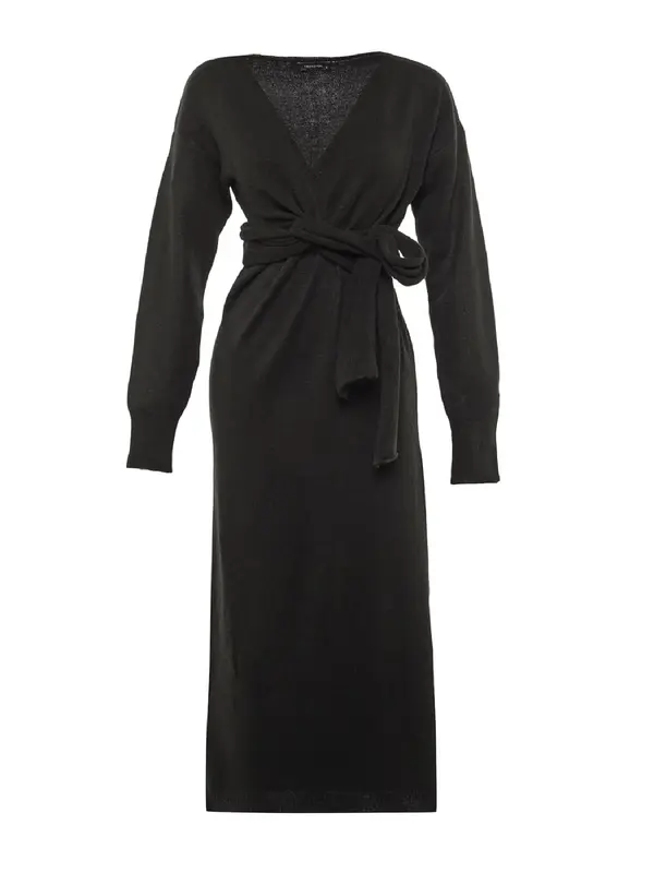 Trendyol Trendyol Pletena haljina  crna