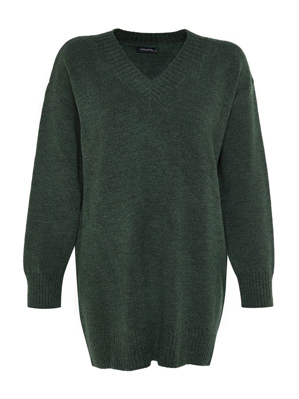 Trendyol Trendyol Pletena haljina  tamno zelena