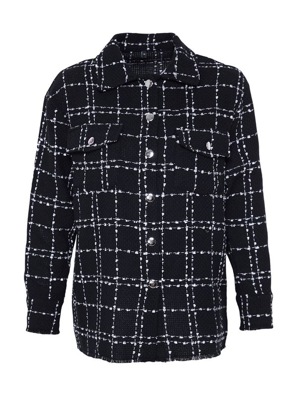 Trendyol Trendyol Prijelazna jakna  crna / bijela