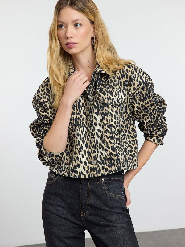 Trendyol Trendyol Prijelazna jakna  moka smeđa / svijetlosmeđa / crna