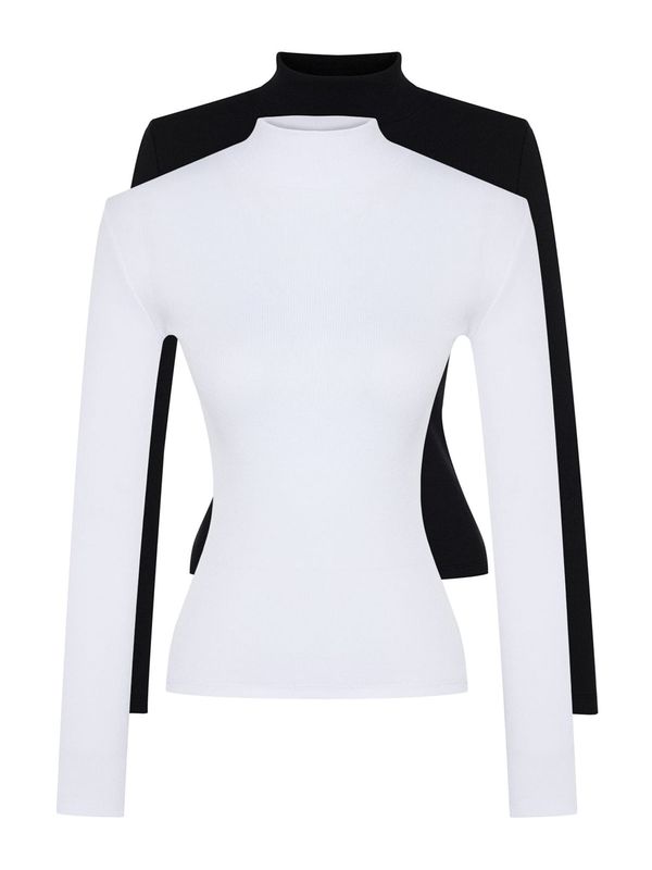 Trendyol Trendyol Pulover  crna / bijela