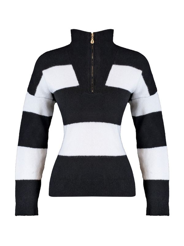 Trendyol Trendyol Pulover  crna / bijela