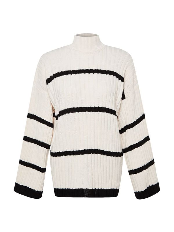 Trendyol Trendyol Pulover  ecru/prljavo bijela / crna