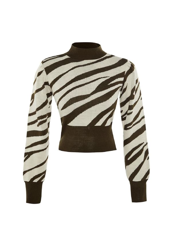 Trendyol Trendyol Pulover  maslinasta / bijela