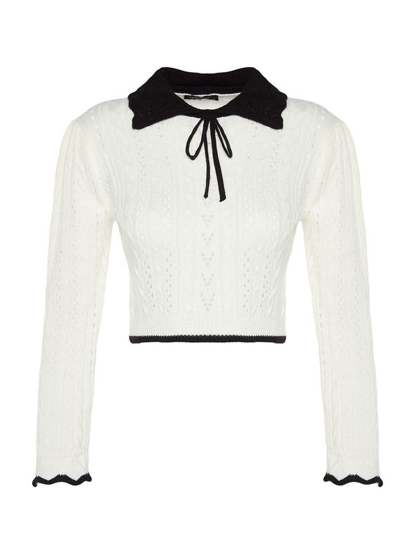 Trendyol Trendyol Pulover  svijetlobež / crna