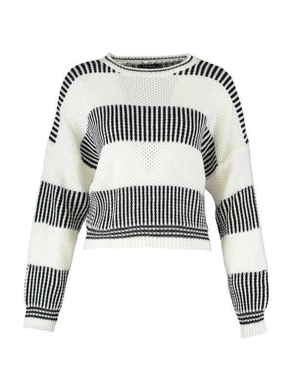 Trendyol Trendyol Pulover  svijetlobež / crna