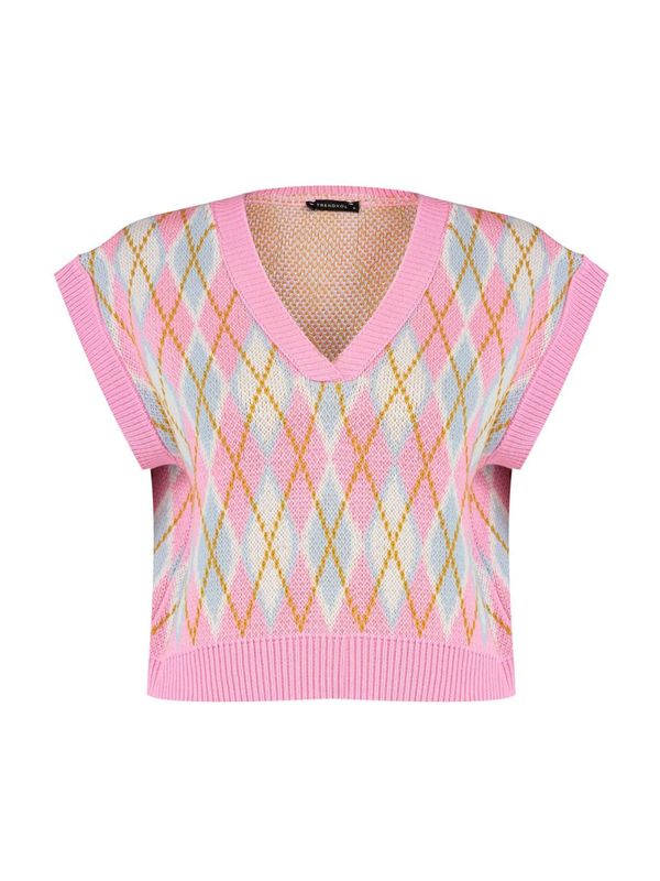 Trendyol Trendyol Pulover  svijetloplava / med / roza / bijela