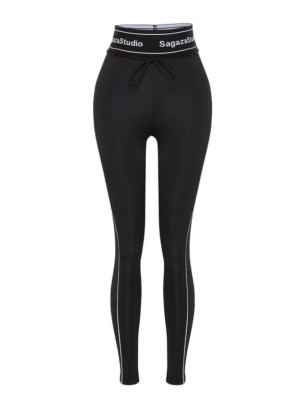 Trendyol Trendyol Sportske hlače  crna / bijela