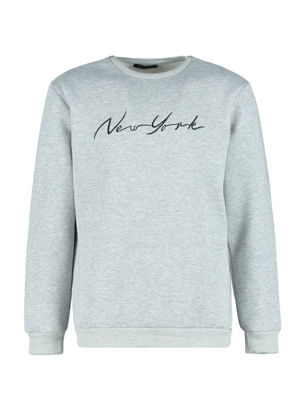 Trendyol Trendyol Sweater majica  siva melange / crna