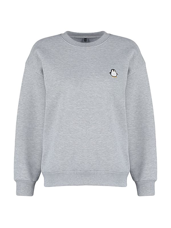 Trendyol Trendyol Sweater majica  siva melange