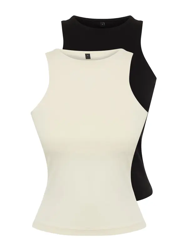 Trendyol Trendyol Top  crna / bijela