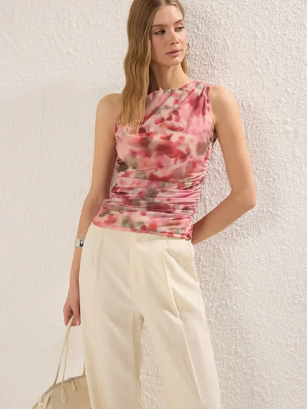 Trendyol Trendyol Top  kaki / roza / crvena / bijela