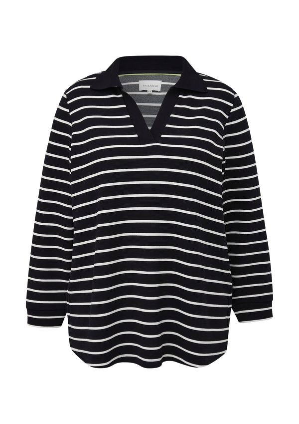 TRIANGLE TRIANGLE Sweater majica  noćno plava / bijela