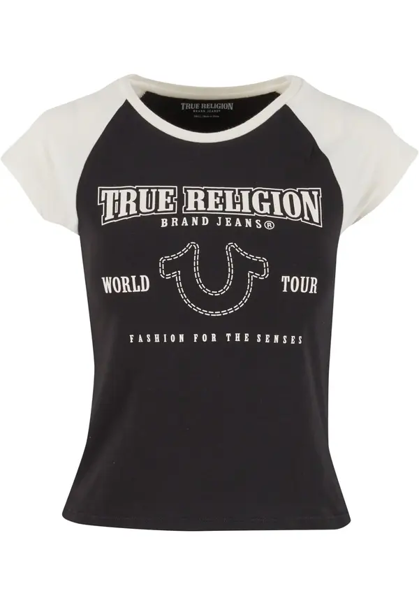 True Religion True Religion Majica  crna / bijela