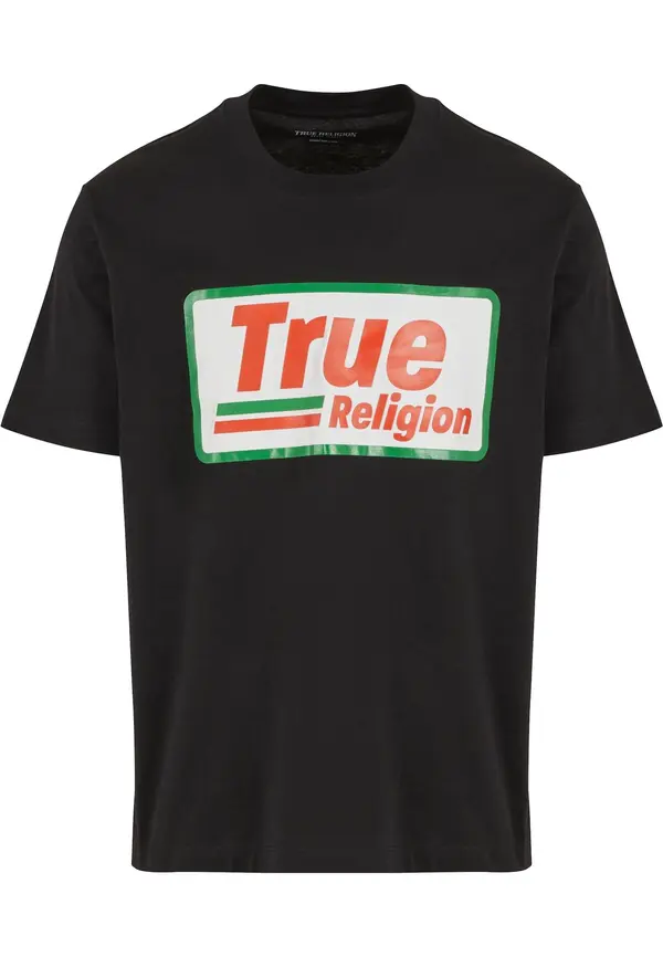 True Religion True Religion Majica 'High Density'  zelena / narančasta / crna / bijela
