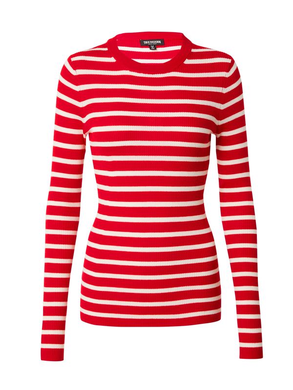 True Religion True Religion Pulover  crvena / bijela