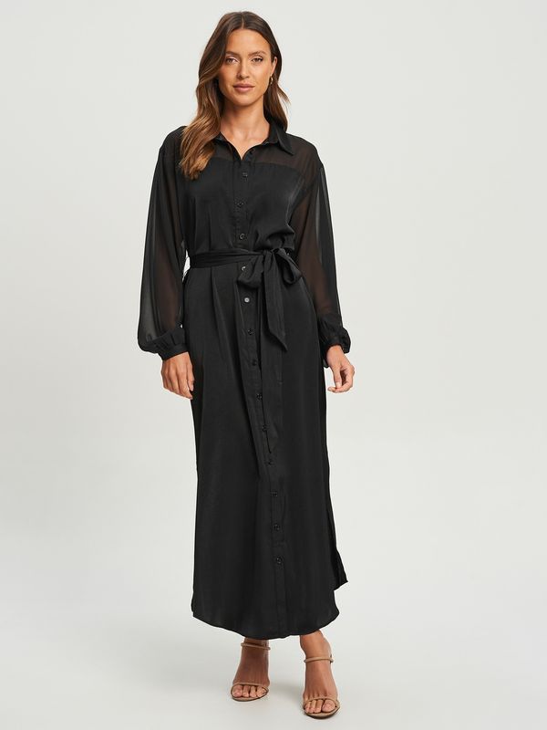 Tussah Tussah Košulja haljina 'BENNIE'  crna