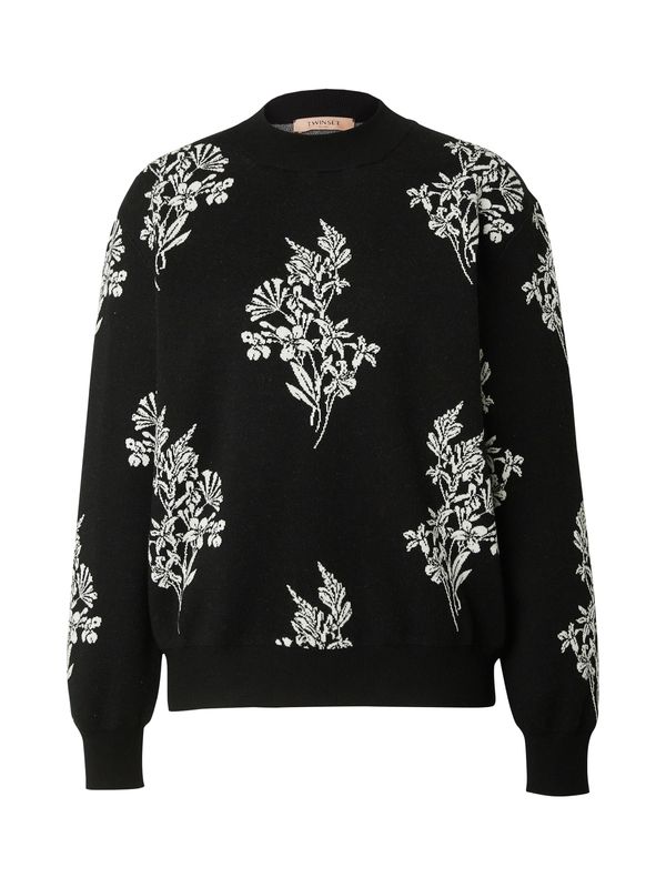 Twinset Twinset Pulover  crna / bijela